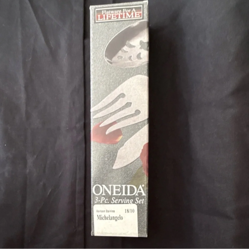 ONEIDA Michelangelo Stainless Steel 3-Pc Serving Set Fork Spoon Knife‎ - Picture 6 of 8